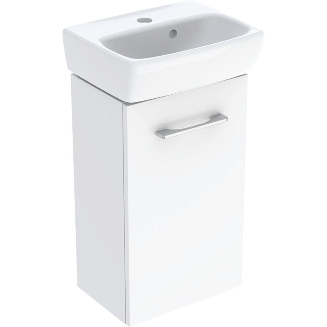 Тумба подвесная с умывальником Geberit Selnova Square Белый (502.742.00.1)