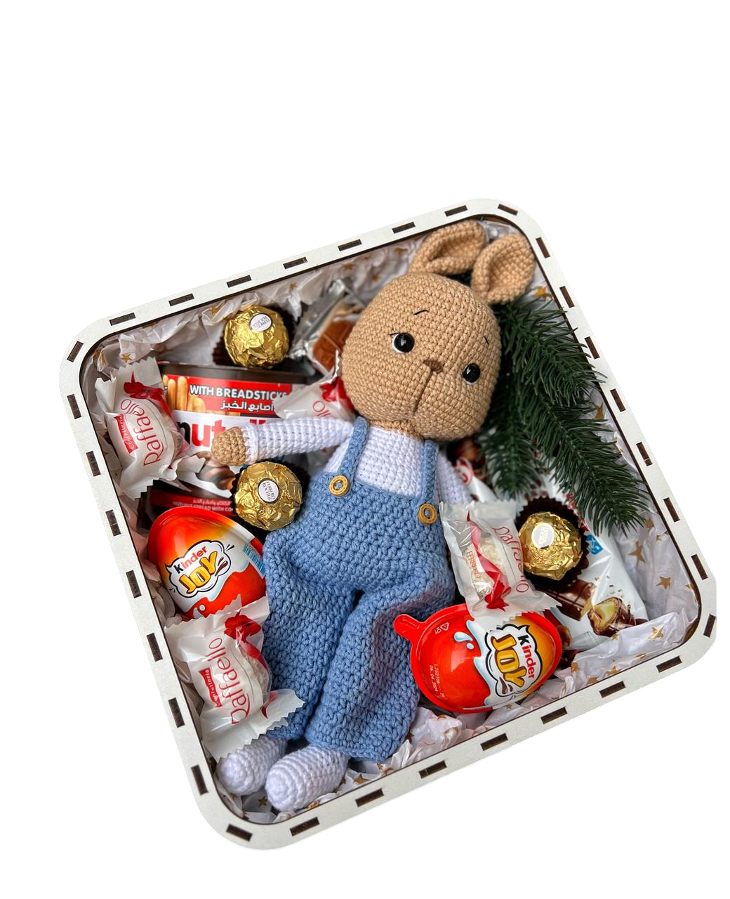 Подарочный бокс со сладостями и вязаной игрушкой на Новый год и Святого Николая (2007436535) Подарочный бокс со сладостями и вязаной игрушкой на Новый год и Святого Николая (2007436535)