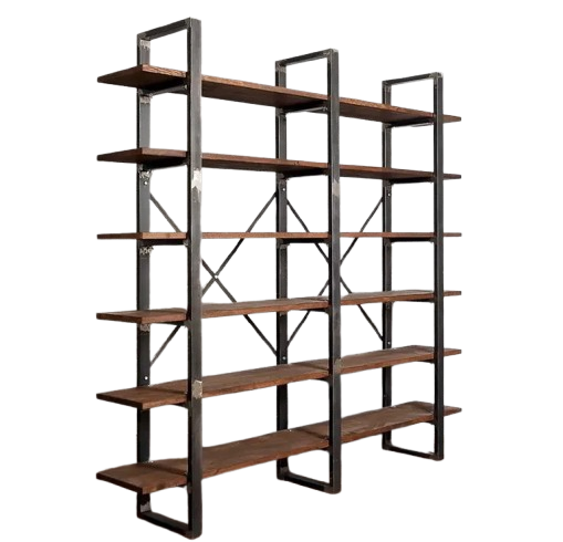 Стеллаж Loft NS-1798 широкий для работы и кабинета Черный (3075774020)