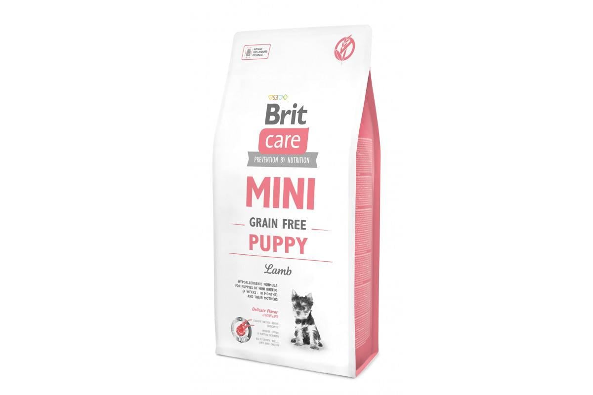 Корм сухий Brit Care Mini Grain Free Puppy Lamb для цуценят та лактуючих самок малих порід з ягням 7 кг (20152)