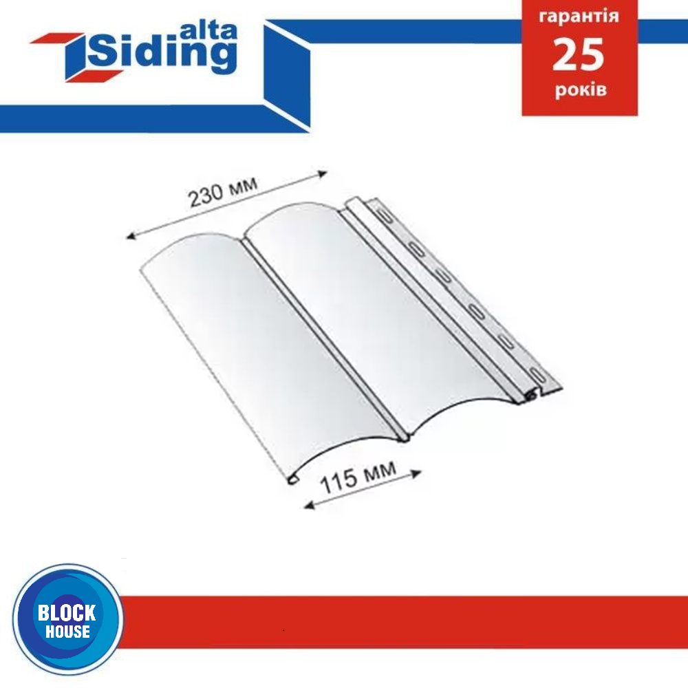 Фасадный виниловый сайдинг ALTA BlockHouse SLIM Оливковый - фото 2