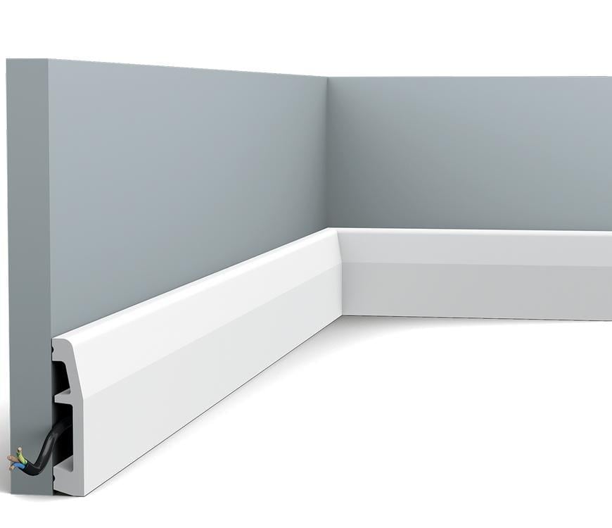 Плинтус напольный гладкий Orac Decor SX125 2000х70х15 мм (2844)