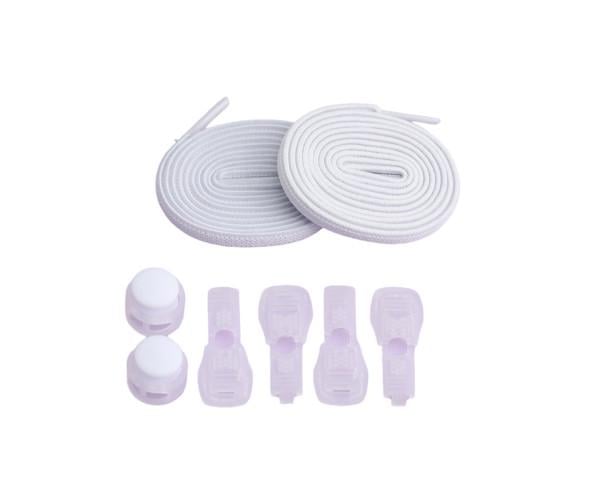 Шнурки еластичні із регульованою пряжкою без зав'язок 1 м Білий Шнурки еластичні із регульованою пряжкою без зав'язок 1 м Білий