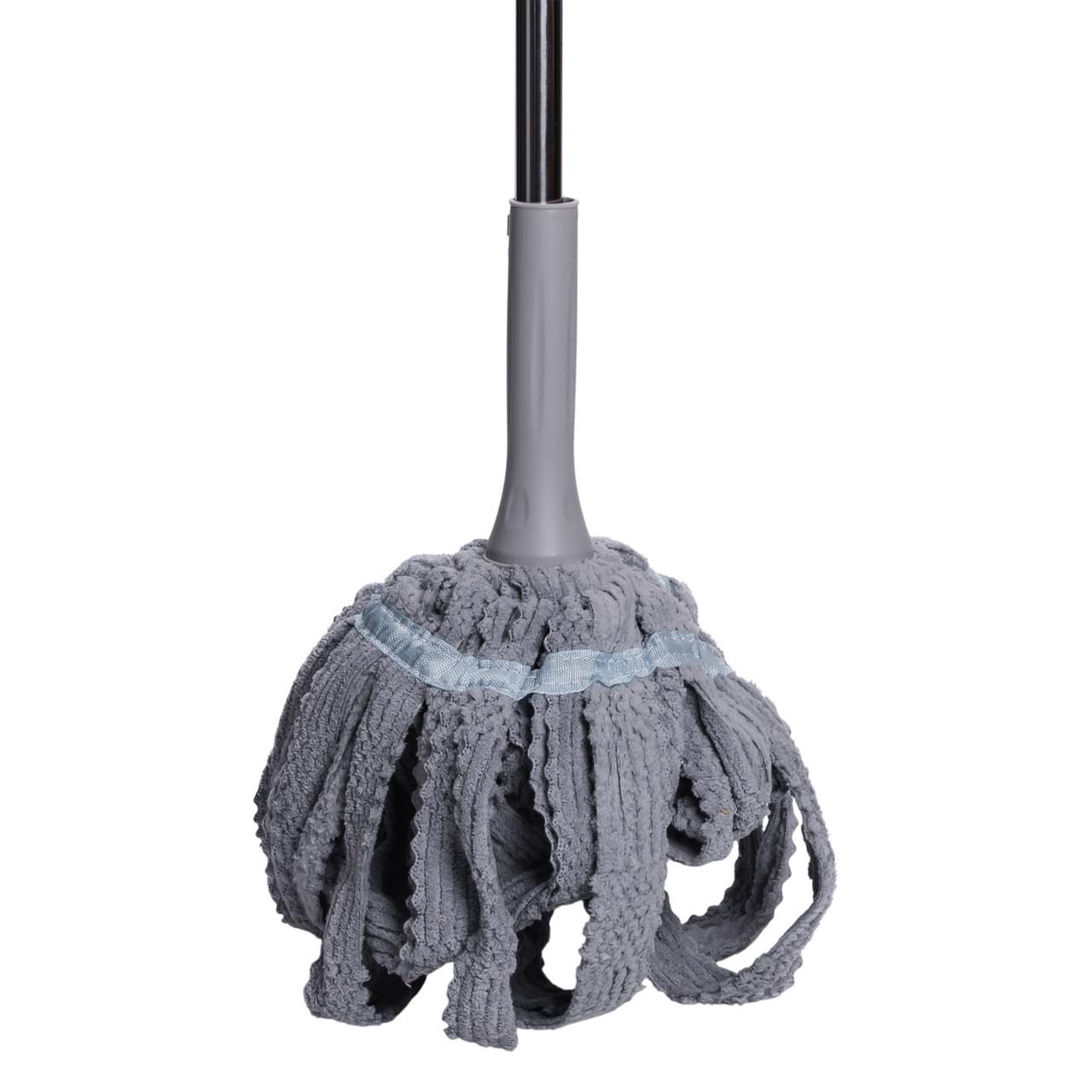 Швабра телескопическая для мытья пола с самоотжимом Серый (A-035232) - фото 3 Швабра телескопическая для мытья пола с самоотжимом Серый (A-035232) - фото 3