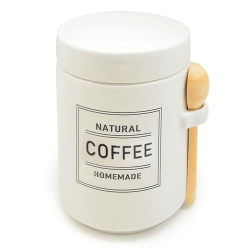 Банка для кофе Stenson MC4056-C Organic с ложкой 650 мл11х11х15,5 см (564490)