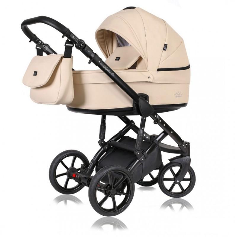 Коляска Quali Apollo A19 универсальная коляска 2в1 с дождевиком и чехолом на ножки Светло-бежевый
