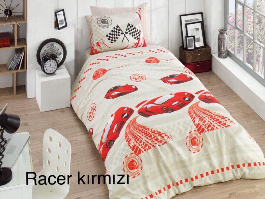 Комплект постельного белья Altinbasak ранфорс 160x220 Racer kirmizi (02AB160220RRacer01)