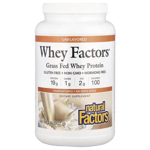 Сывороточный протеин Natural Factors Whey Factors Grass Fed Whey Protein 907 г (NFS-02935)