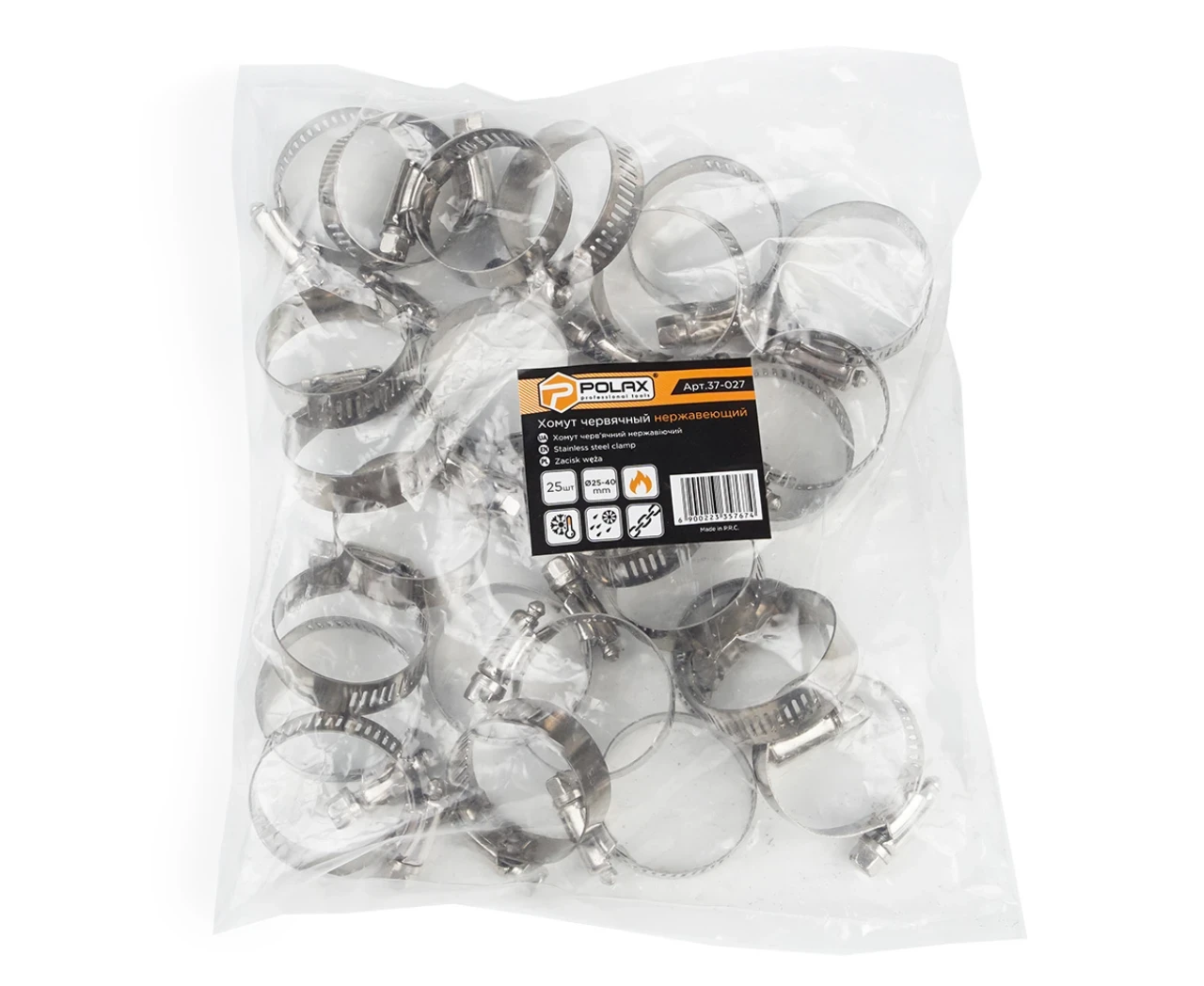 Хомут W2 25-40 нержавеющая сталь 25 шт. (2428848971) - фото 2 Хомут W2 25-40 нержавеющая сталь 25 шт. (2428848971) - фото 2