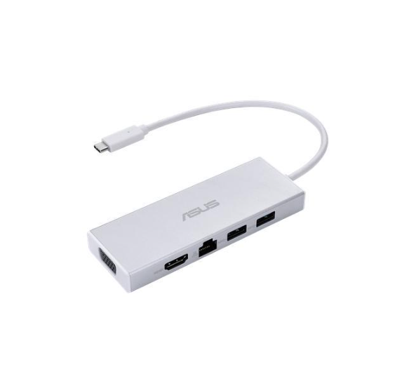 Концентратор USB-хаб ASUS OS200 USB-C Dongle Silver (90XB067N-BDS000)