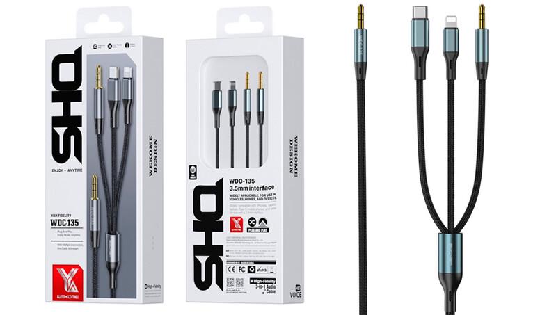 Кабель WK WDC-135 3в1 Чорний (MAW-45423_335) - фото 2 Кабель WK WDC-135 3в1 Чорний (MAW-45423_335) - фото 2