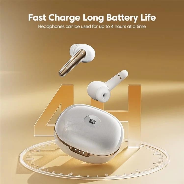 Наушники беспроводные Toocki Bluetooth с функцией шумоподавления Белый (TQ-EJ22) - фото 3 Наушники беспроводные Toocki Bluetooth с функцией шумоподавления Белый (TQ-EJ22) - фото 3