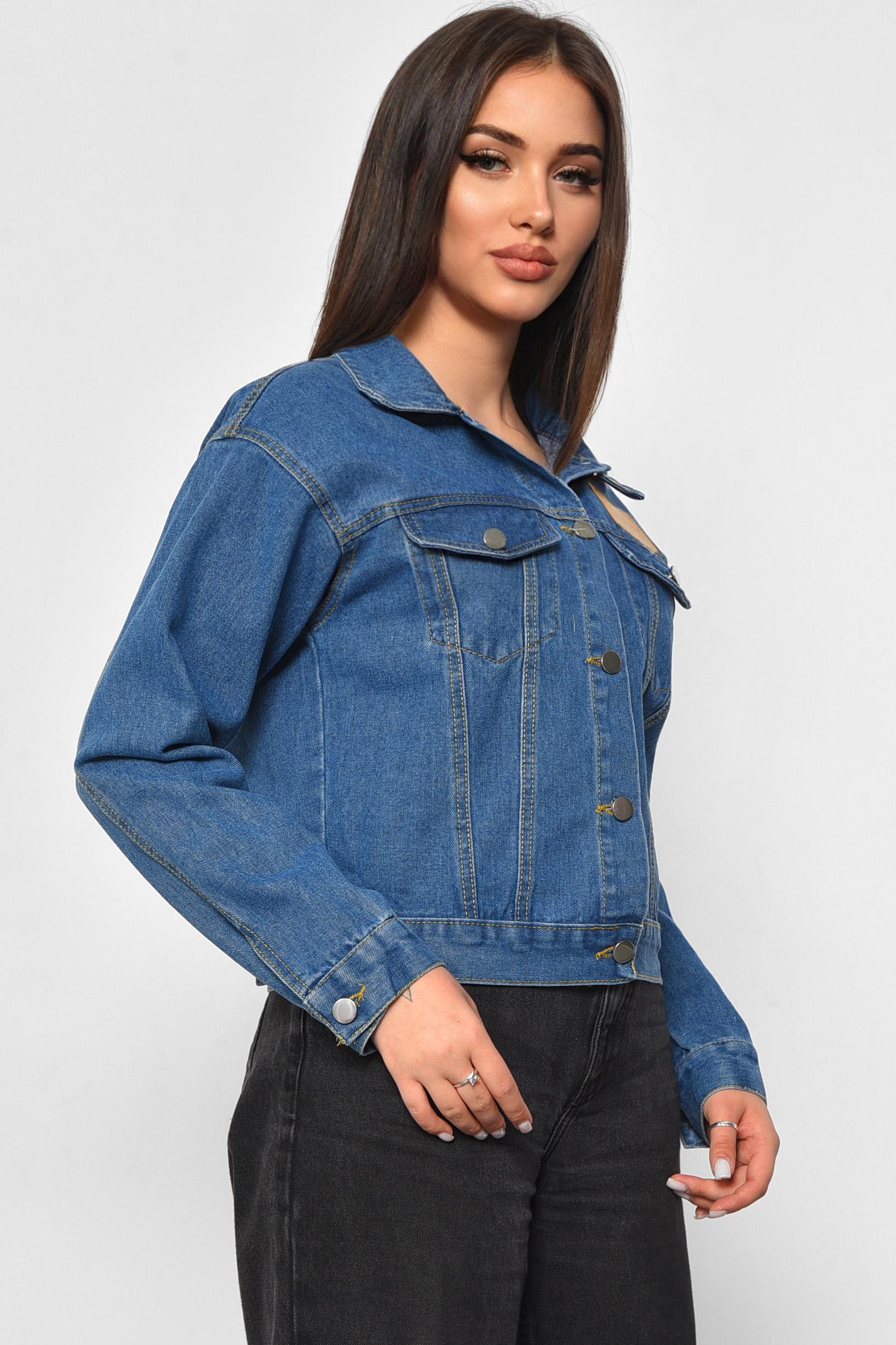 Джинсовка женская M Синий (180039) - фото 2 Джинсовка женская M Синий (180039) - фото 2