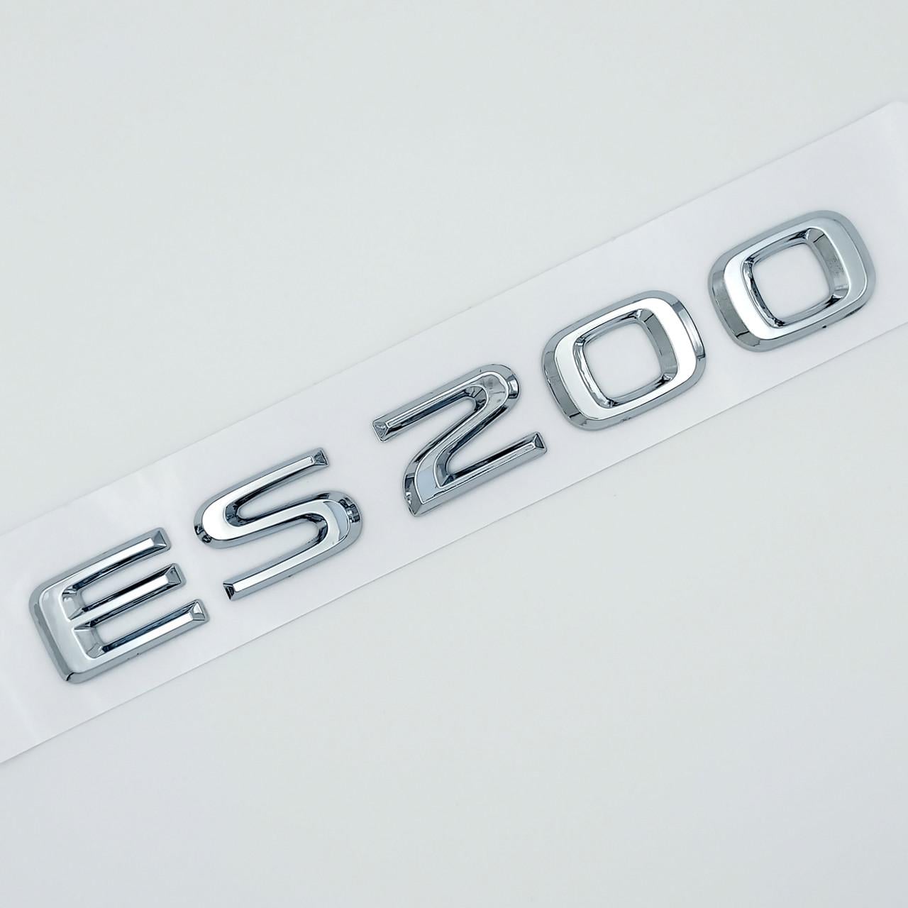 Эмблема надпись ES200 Lexus ABS 16х2 см Хром глянцевый (2702837756)