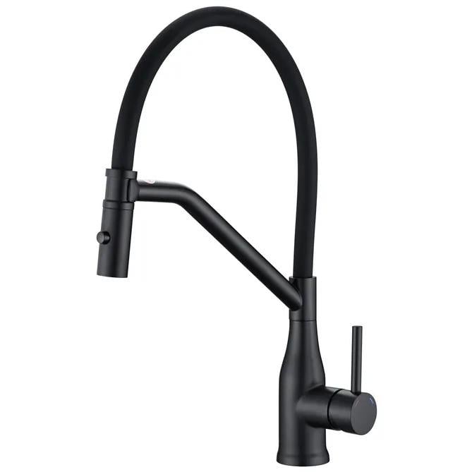 Змішувач для кухні KOER KI-70026-05 KR5210 з гнучким виливом Чорний (238853) Змішувач для кухні KOER KI-70026-05 KR5210 з гнучким виливом Чорний (238853)