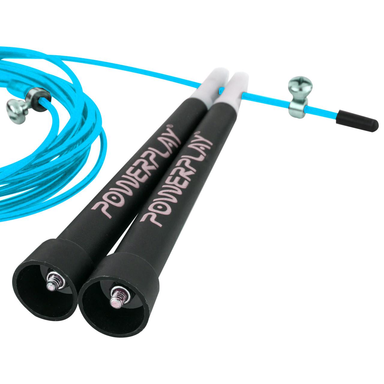 Скакалка скоростная PowerPlay 4202 Ultra Speed Rope 2,9 м Бирюзовый - фото 3