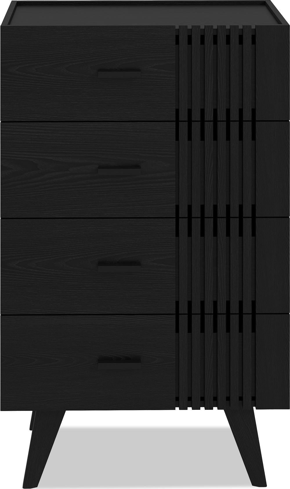Комод высокий Maraline 4 ящика Dendro Black diamond wood (15072)