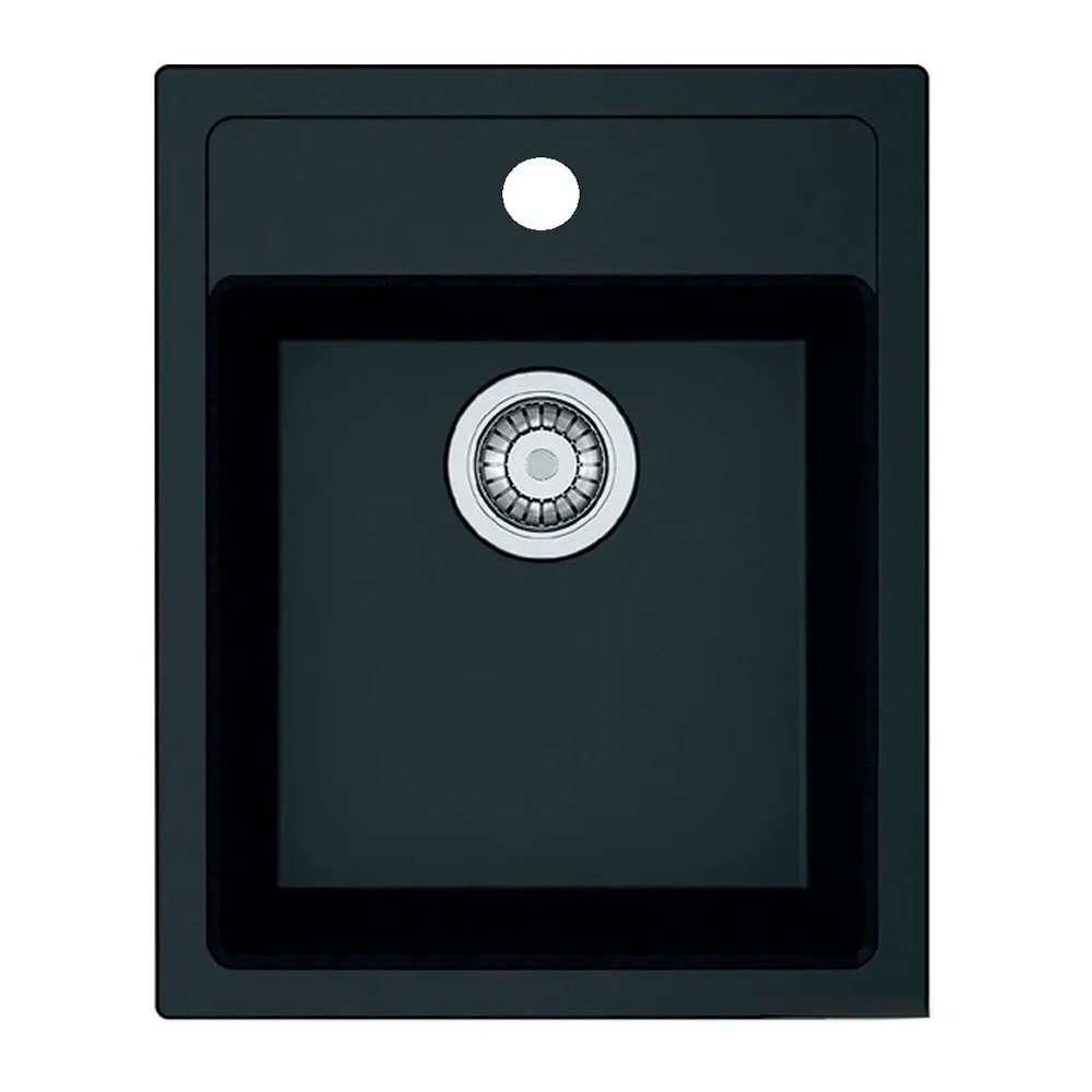 Мойка кухонная без крыла Franke Sirius SID 610-40 прямоугольная тектонайт 430х530 мм Matte Black (114.0497.988)