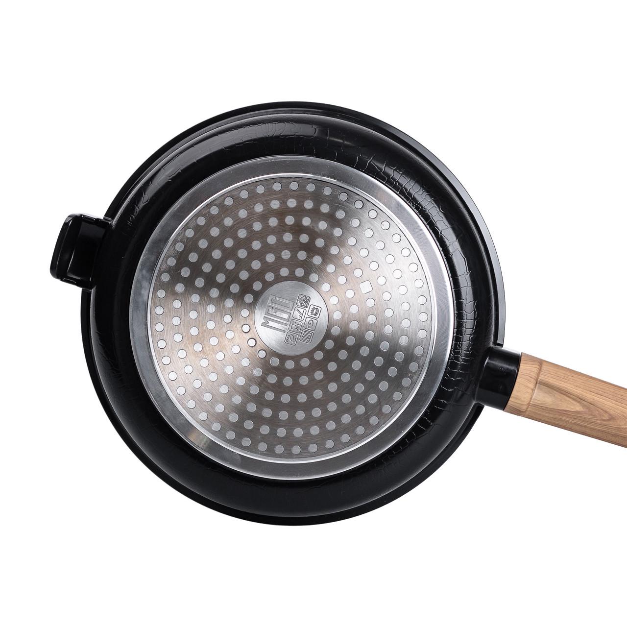 Сковорода алюмінієва MGC з керамічним покриттям антипригарним 2 л Ø 24 см Чорний - фото 3 Сковорода алюмінієва MGC з керамічним покриттям антипригарним 2 л Ø 24 см Чорний - фото 3