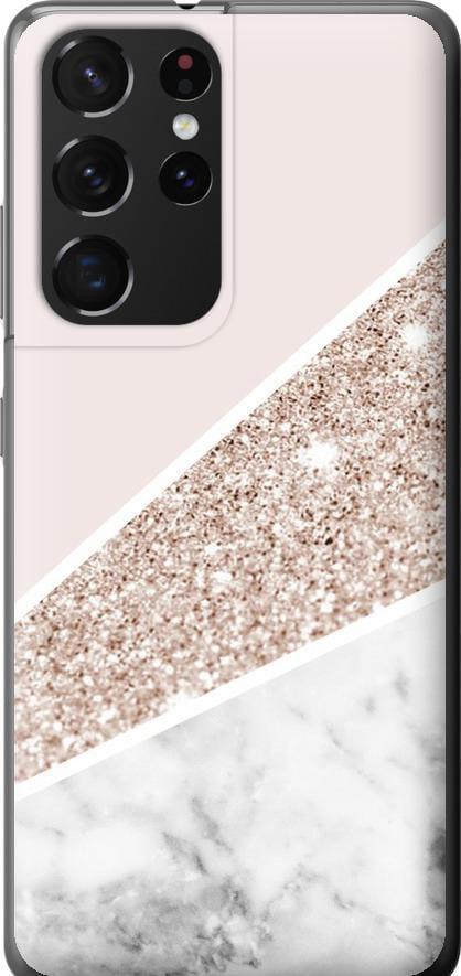 Чехол на Samsung Galaxy S21 Ultra (5G) Пастельный мрамор (4342t-2116-42517)