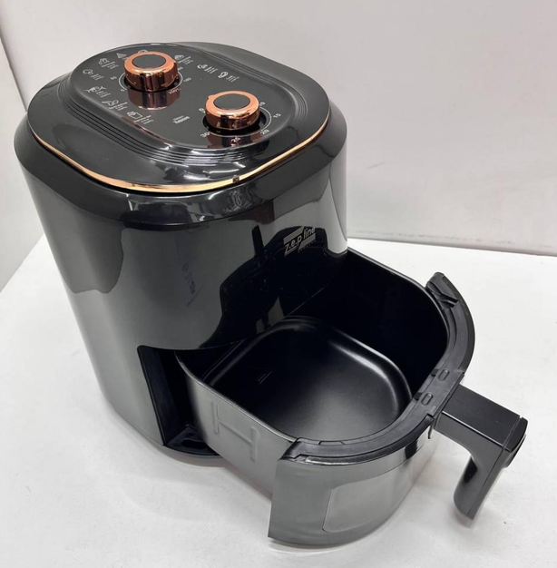 Аерогриль безмасляний з механічним керуванням Zepline з таймером 8 л 4200 Вт - фото 8 Аерогриль безмасляний з механічним керуванням Zepline з таймером 8 л 4200 Вт - фото 8