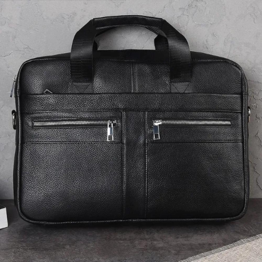 Портфель чоловічий Lorian з натуральної шкіри з відділенням для ноутбука Чорний (LR 252019-black) - фото 8 Портфель чоловічий Lorian з натуральної шкіри з відділенням для ноутбука Чорний (LR 252019-black) - фото 8