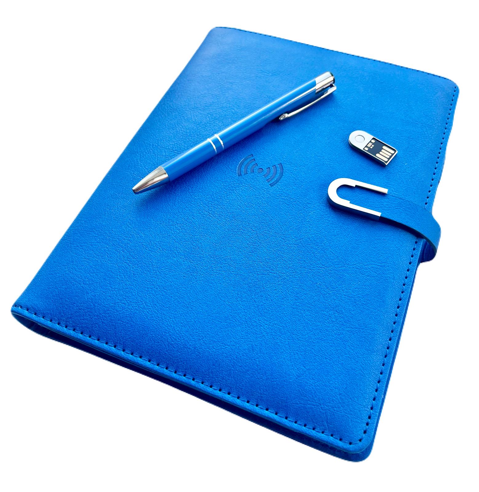 Блокнот-дневник AB tech Colorful с беспроводной зарядкой/Power Bank и USB flash 16 Gb Светло-синий - фото 5 Блокнот-дневник AB tech Colorful с беспроводной зарядкой/Power Bank и USB flash 16 Gb Светло-синий - фото 5