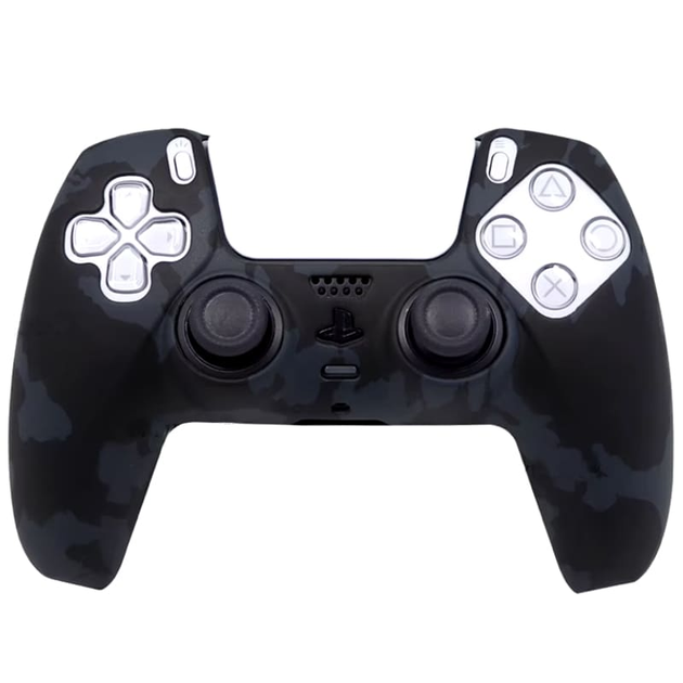 Чехол силиконовый для джойстика PS5 Dualsense Honson Черный камуфляж