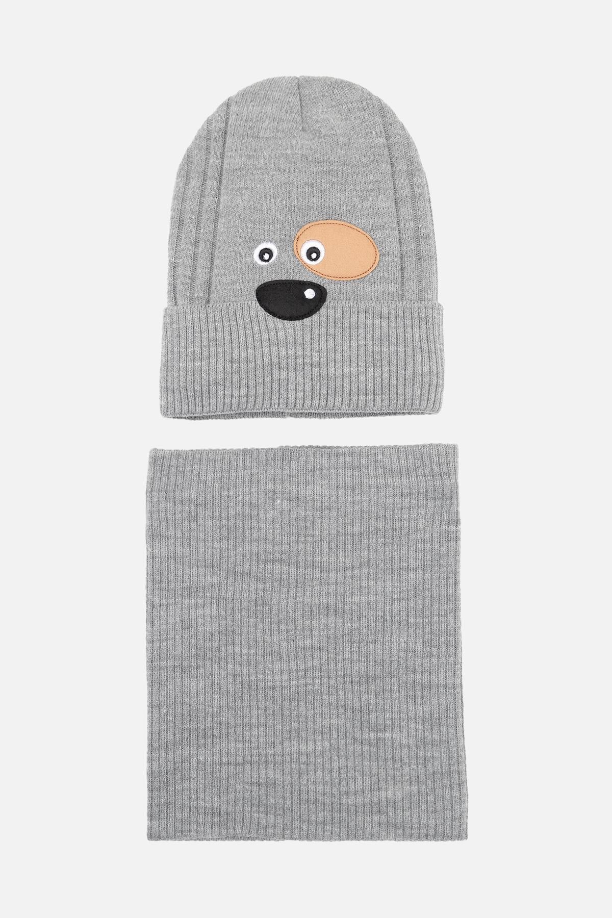 Комплект для хлопчика шапка/снуд 50-52 см Сірий (ЦБ-00263000)