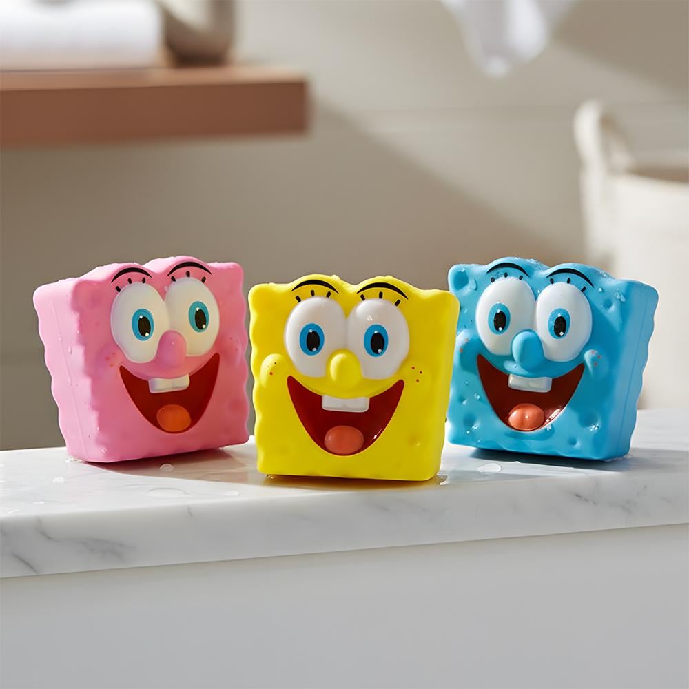 Игрушка антистресс сквиш Мультяшная силиконовая губка 10,5x5,5 см набор 3 шт. (52-BT-5800-11)