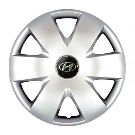 Автомобильные колпаки SKS 308 R15 с логотипом Hyundai 4 шт. Серебристый