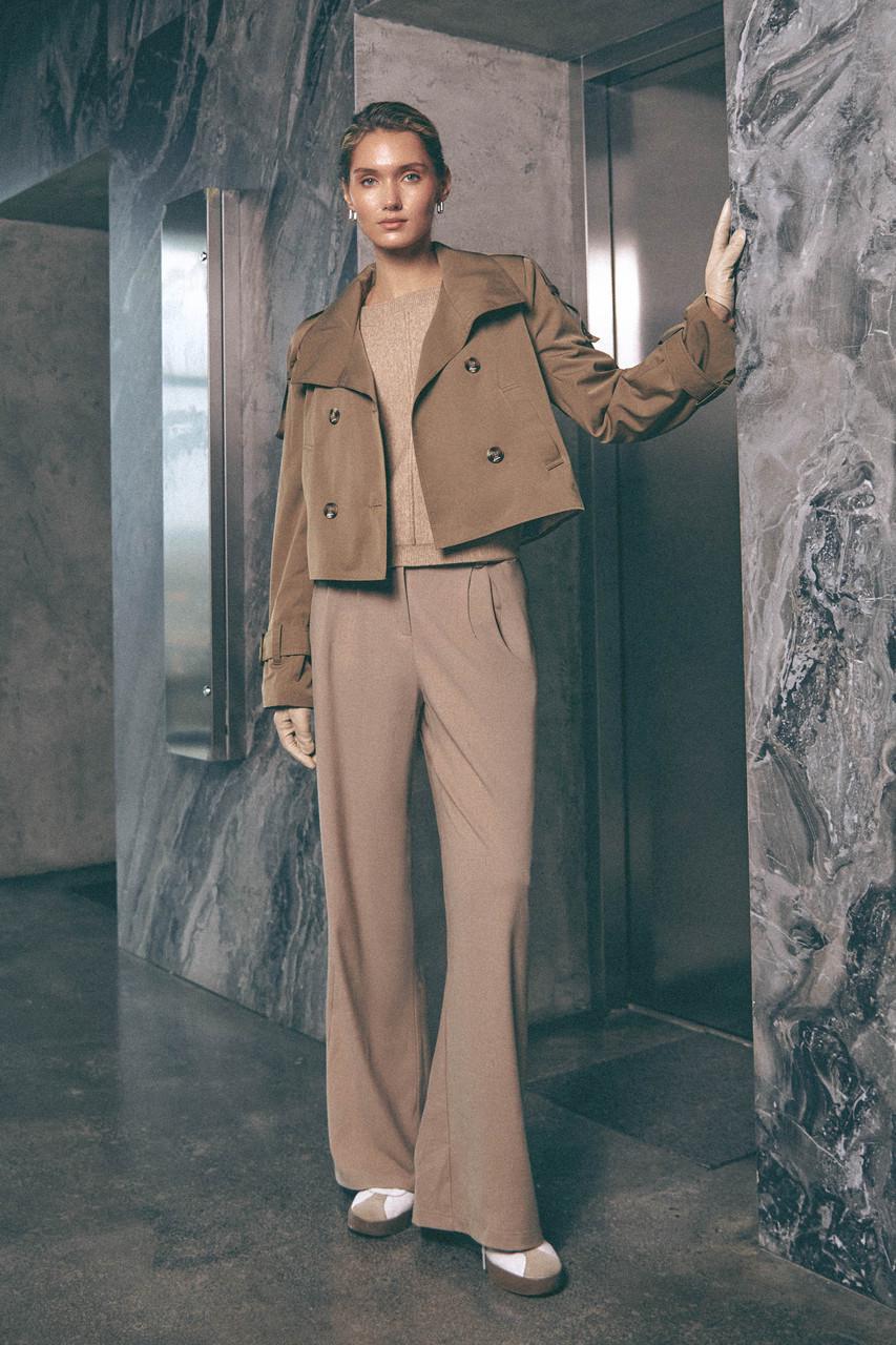 Тренч укороченный XXL-3XL Бежевый (2737785258) - фото 5