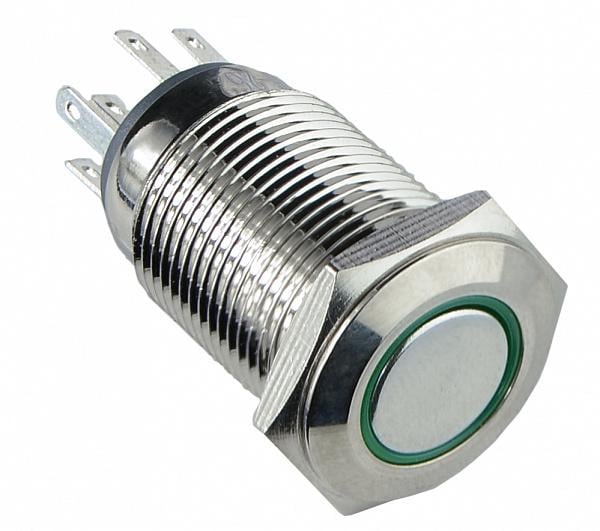 Кнопка АСКО-Укрем TYJ 16-262 2NO+2NC LED 16 мм 220 V Зеленый (A0140010096)