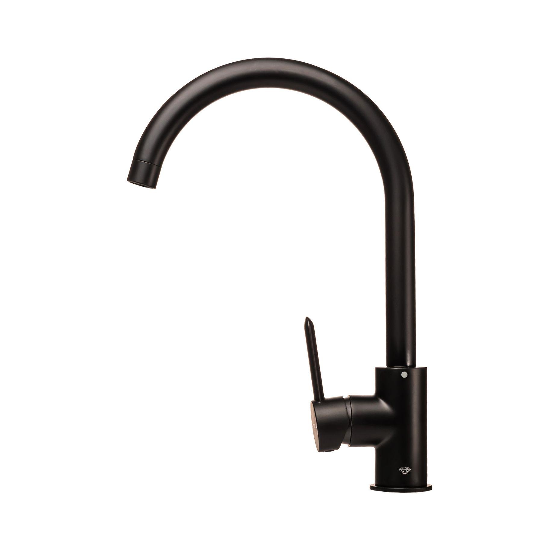 Смеситель для кухни TOPAZ CORSICA TC 8809-H48-BB(BL) 000018085 однорычажный Черный (108456)