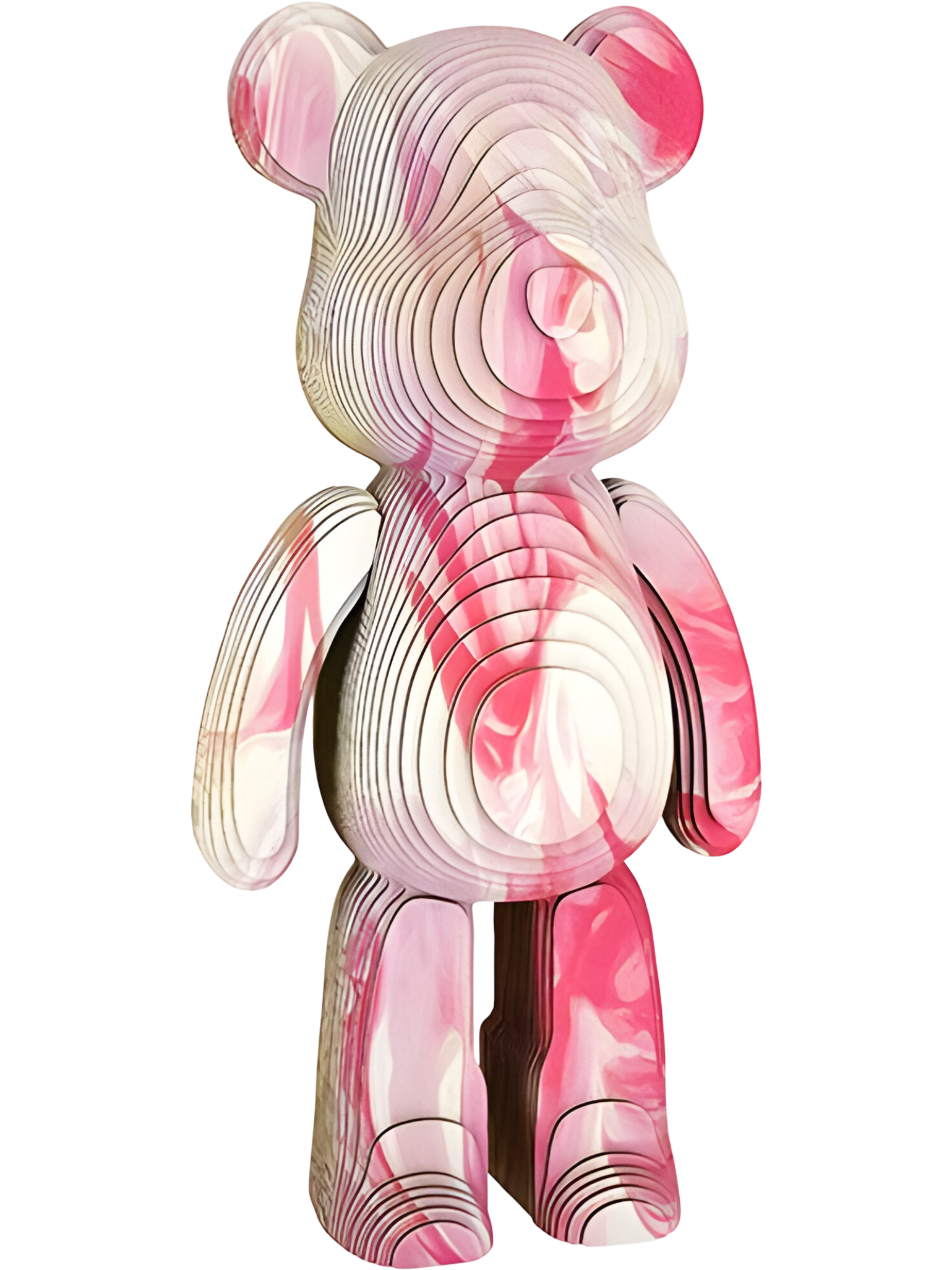 Конструктор картонний Bearbrick Біло-рожевий (ZX-155)