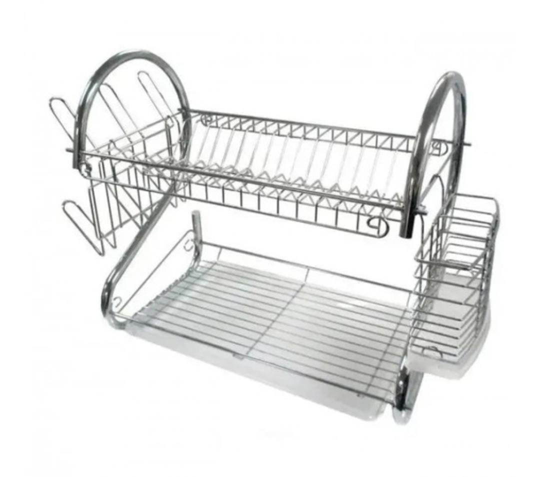 Сушарка для посуду Edenberg EB-2109 на 2 яруси з нержавіючої сталі 56x25x38 см (EB-2109)