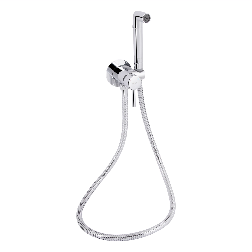 Инсталляция Grohe Qtap с безободковым квадратным унитазом Koller Pool Trend Tornado и хромированным гигиеническим душем 6в1 (GKTTQCRM) - фото 2