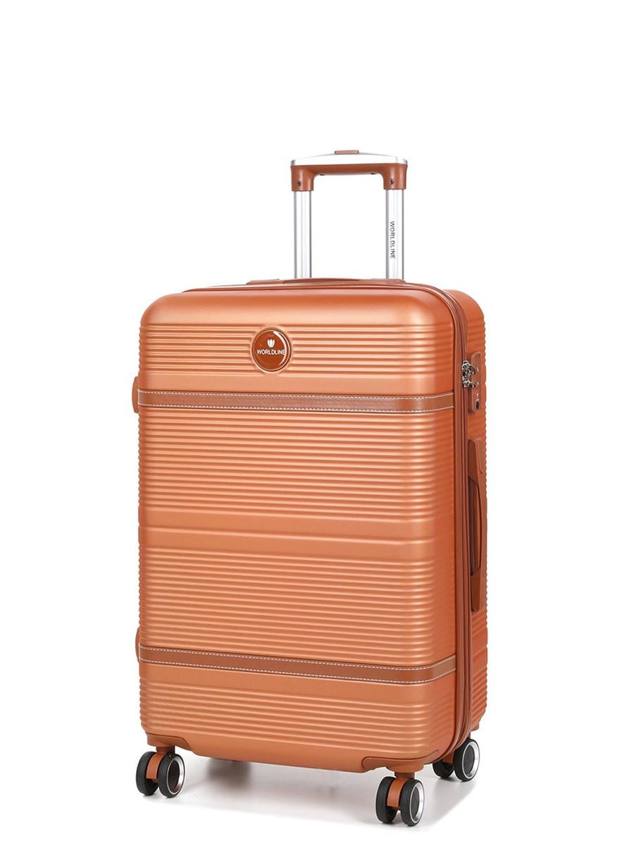 Чемодан средний Worldline M 66х42х25+5 см 74 л 3,6 кг Оранжевый (629)
