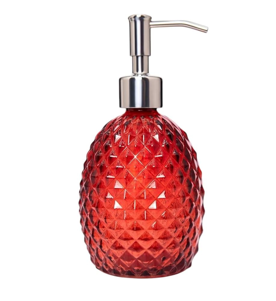 Дозатор мила Stenson R92850 скляний 330 мл Червоний (618880)