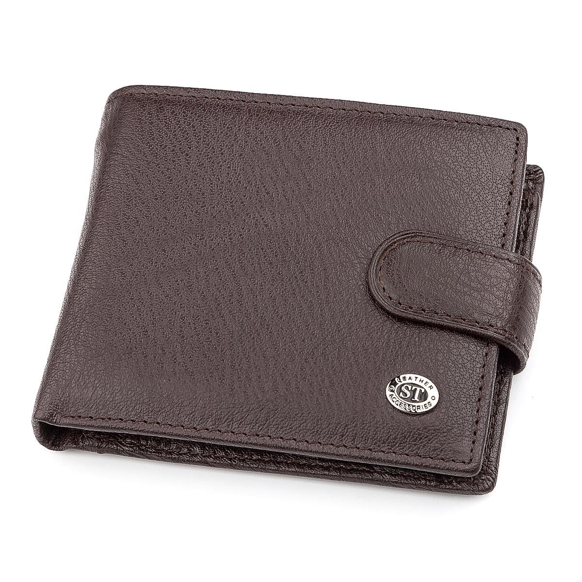 Мужской кошелек ST Leather 18310 ST103 из натуральной кожи Коричневый