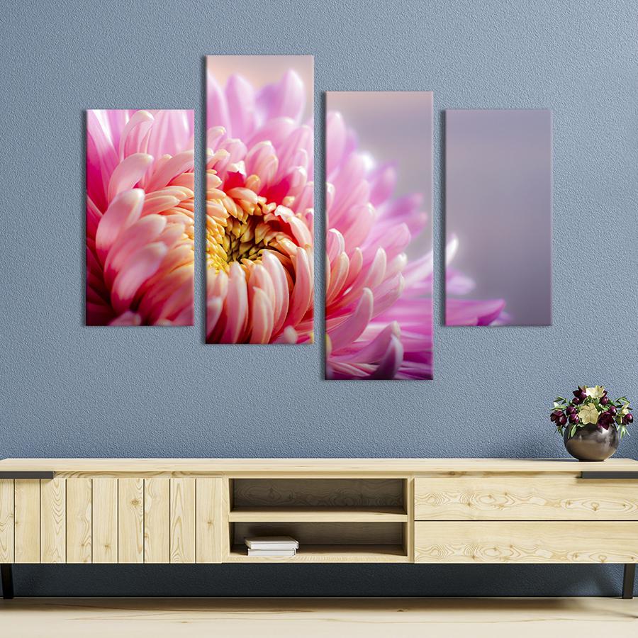 Картина на холсте Красивая розовая хризантема 89x56 см (812-42)