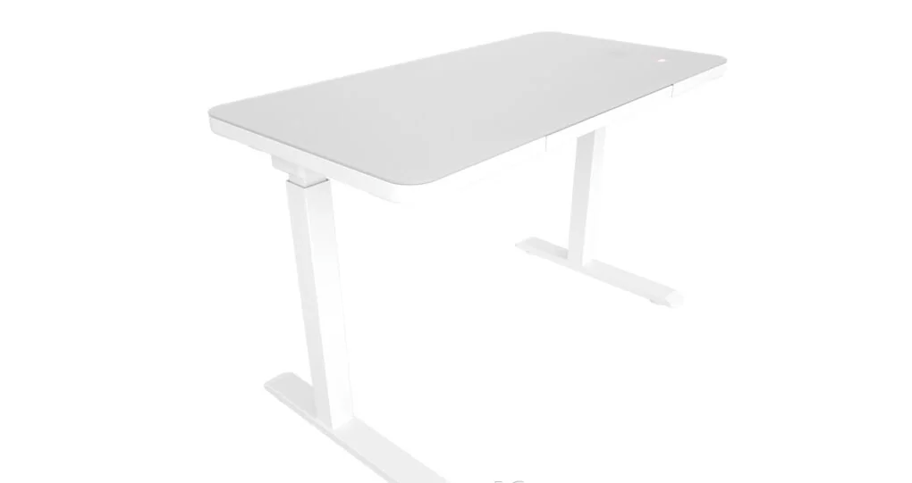 Стіл Monotable Nice Desk зі скляною стільницею White (mt00173)