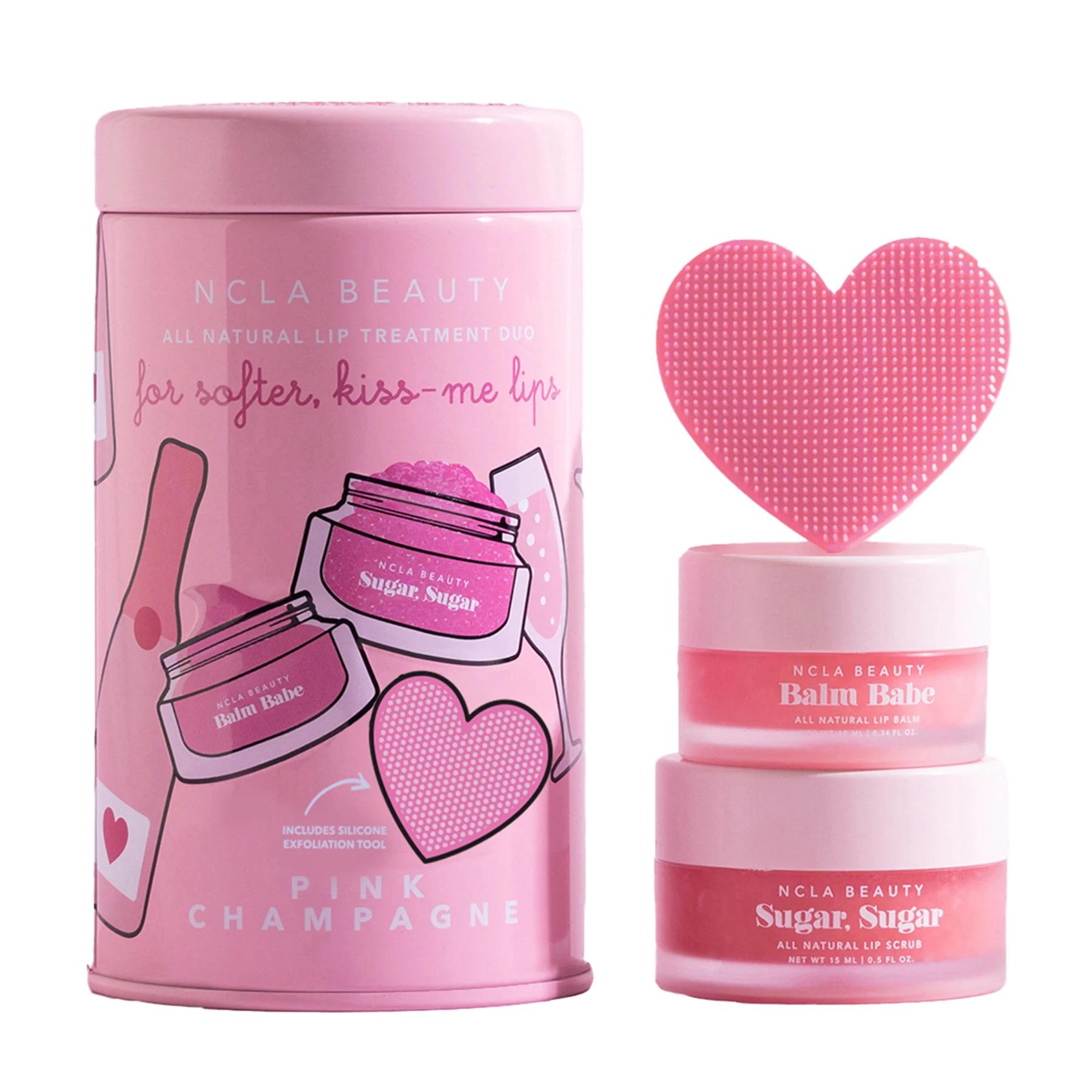 Подарочный набор по уходу за губами NCLA Beauty Pink Champagne Lip Care Set Розовое шампанское 10/15 мл