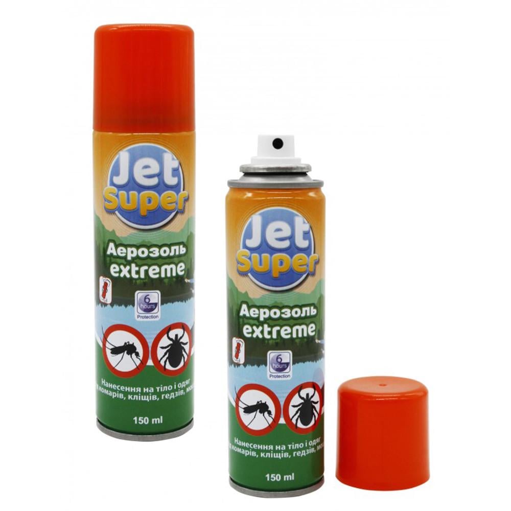 Аерозоль від комарів JET SUPER 150 ml Extreme 6 годин