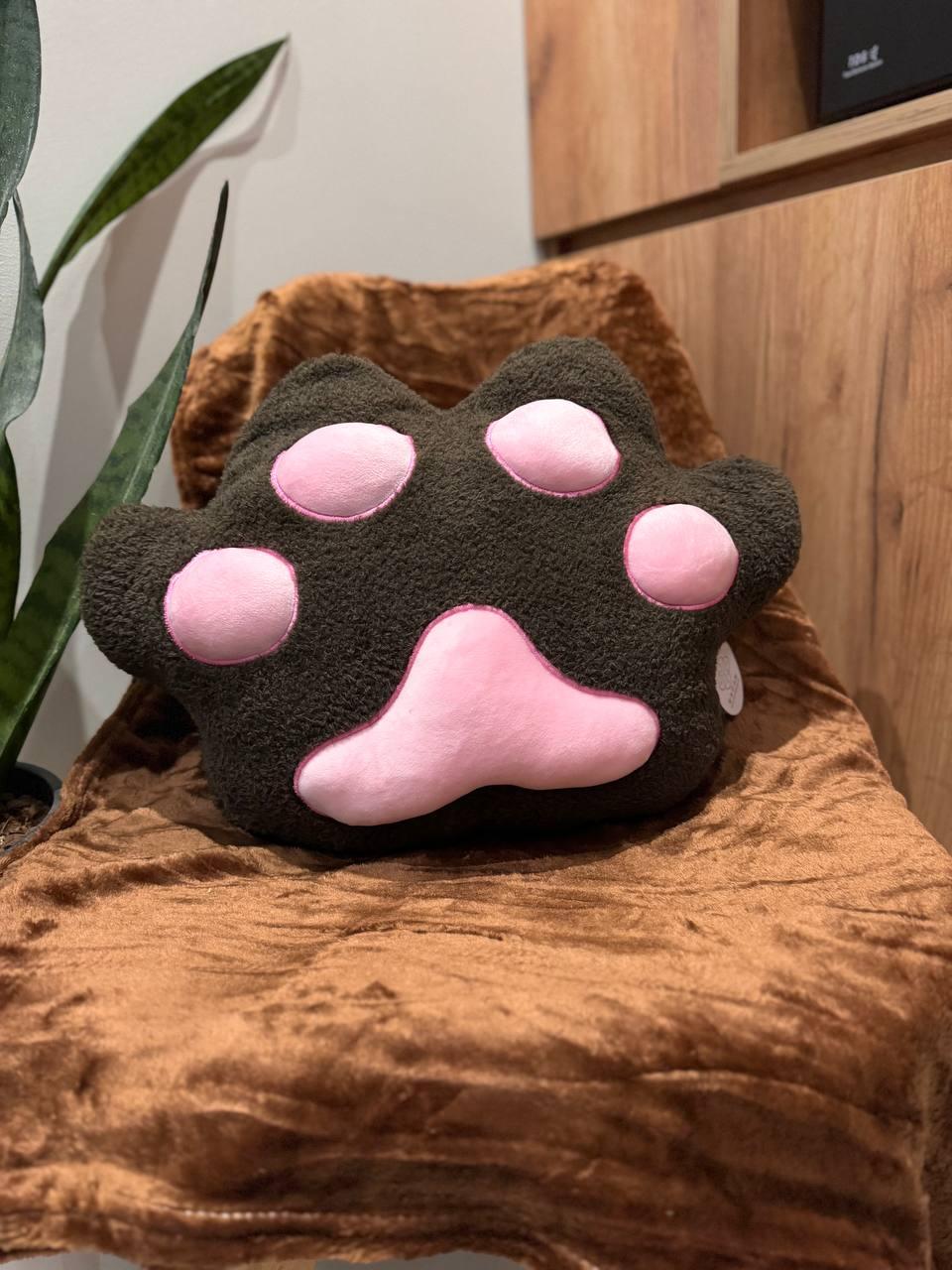 Плед игрушка-подушка Лапка плюшевая 3в1 Коричневый (П4К-lapa-pled-009-01)