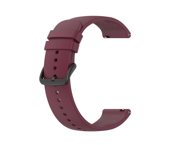 Ремешок Silicone для Amazfit GTR 3 Pro/GTR 4/GTS 3/GTS 4 22 мм Бордовый