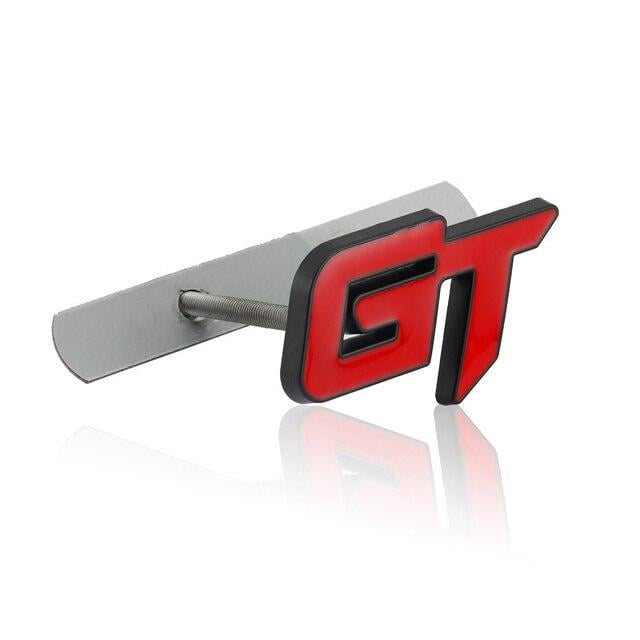 Эмблема GT на радиаторной решетке Красный/Черный (1672691577)