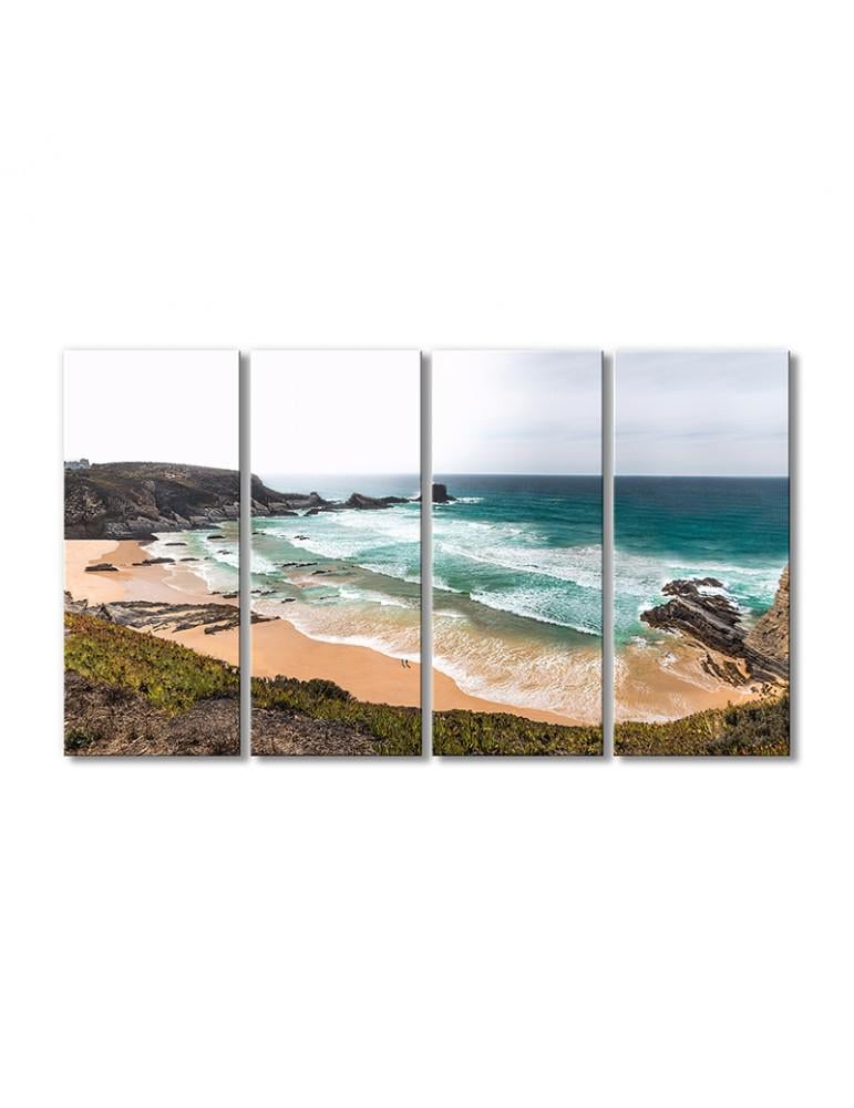 Картина модульная Побережье Португалии 4 модуля 120x180 см