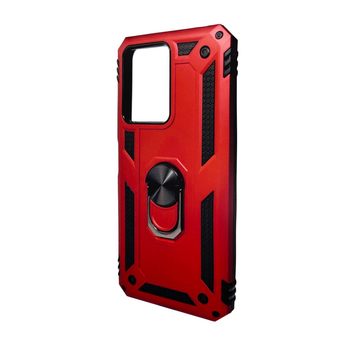 Противоударный чехол для Xiaomi Redmi Note 12 4G Cosmic Robot Ring / Red