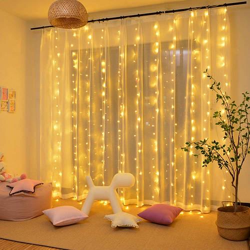 Гирлянда Водопад GarlandoPro 210 LED 3х2 м 8 режимов Желтый (131-107-733048Y)